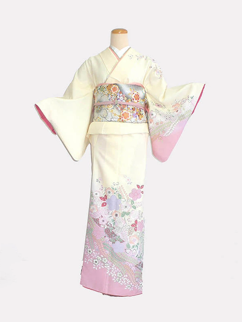 No.4 クリームピンク辻が花<br>¥16,500（税込）